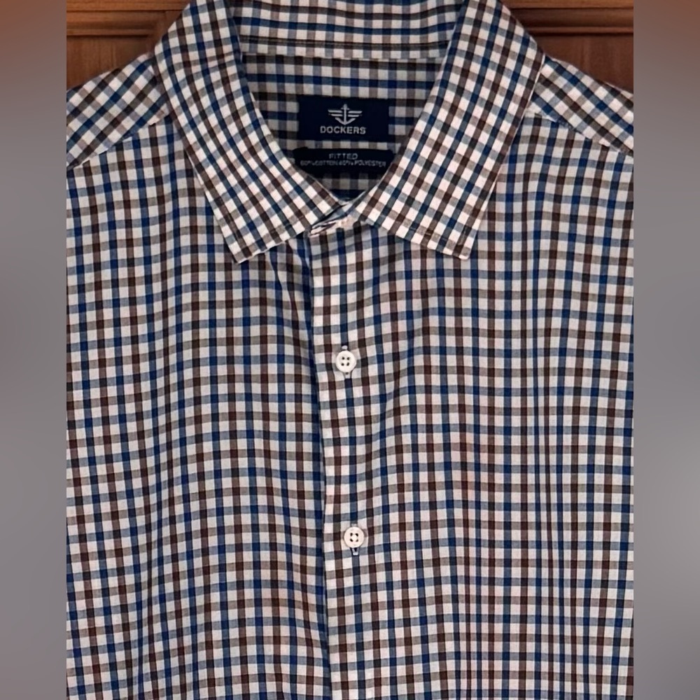 DOCKERS Men’s Button Down Shirt Size L 16-16.5